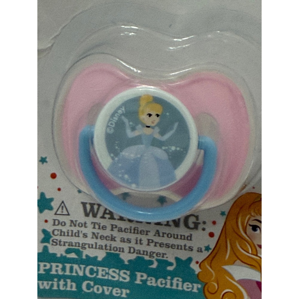 Disney Baby Princess Cinderella Pacifier with Cover Pink Blue 0+ Months P88011‎